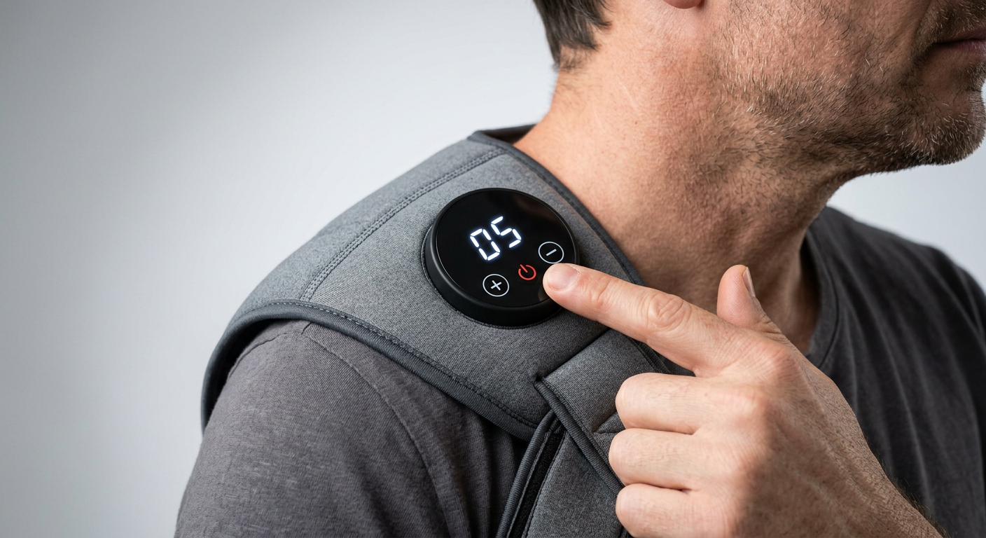 Finger adjusting the Kinessana digital control panel